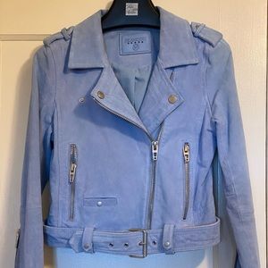 Blank NYC Blue Suede Jacket - XS
